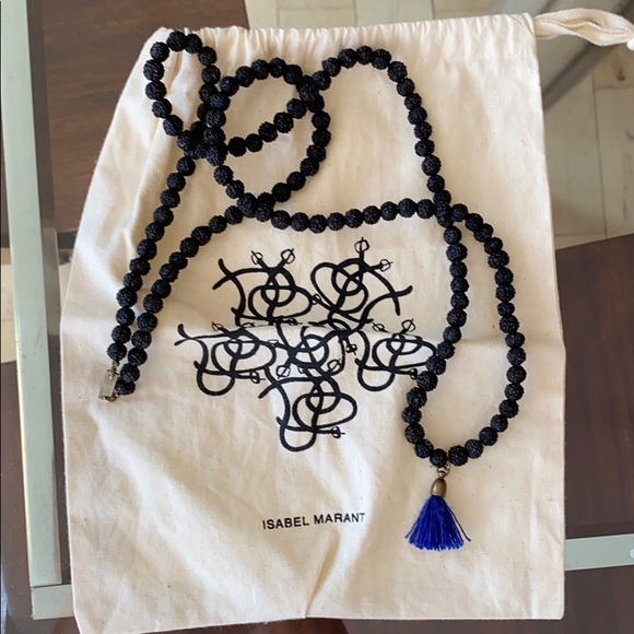 Isabel Marant Textured Bead Tassel Necklace - Picture 1 of 14